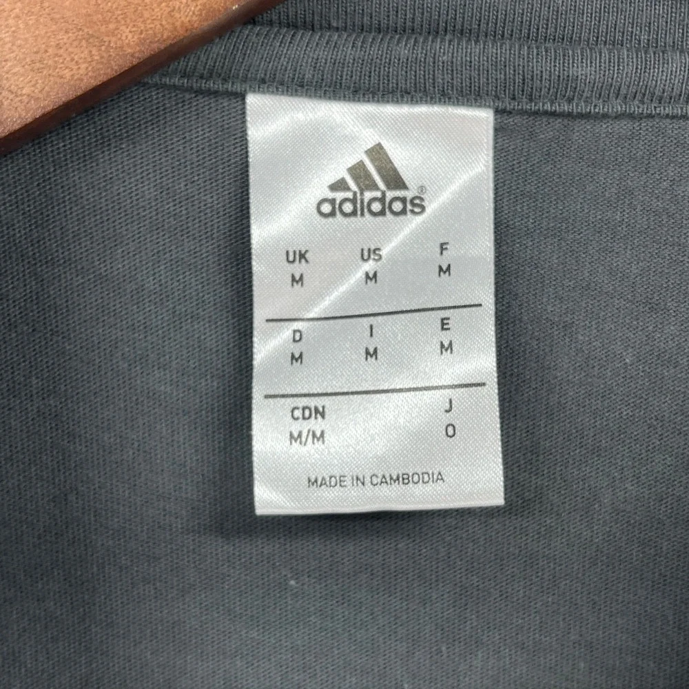 Adidas Germany DFB Soccer T-Shirt Mens Medium Grey Crew Neck Athleisure Football